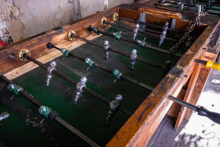 old table soccer or kicker tableの写真素材