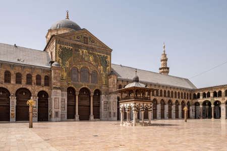 Damascus, Syria -May, 2022: The Umayyad Mosque, also known as the Great Mosque of Damascusのeditorial素材