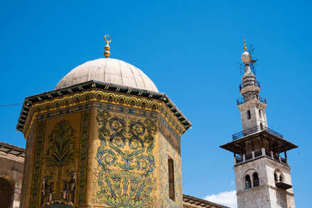 Damascus, Syria -May, 2022: The Dome of the Treasury inside Umayyad Mosque, aka the Great Mosque of Damascusのeditorial素材