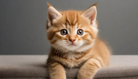Kitten, baby cat. Cute animal baby portrait. ai generatedの素材