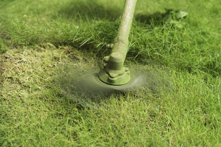 Close up of Grass brush cutter