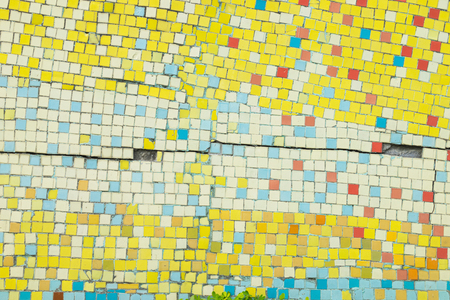 Porcelain pieces mosaic backgroundの写真素材