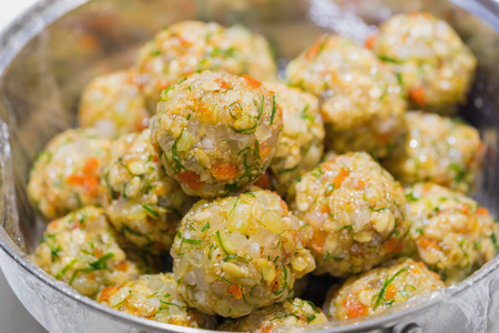 Stuffing to make moon-cake for Chinese and Vietnamese traditional mid-autumn festival in every full moon lunar August. Including pain flour, golden syrup, oil, lotus seed, egg, cooking wine...の写真素材