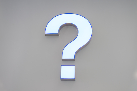 Illuminated LED question signの写真素材