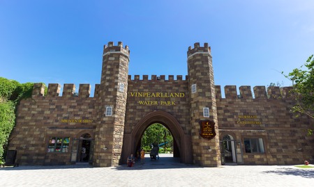 Nha Trang, Vietnam - July 31, 2016: Vinpearland water park gate in Vinpearl Land, Hon Tre islandのeditorial素材