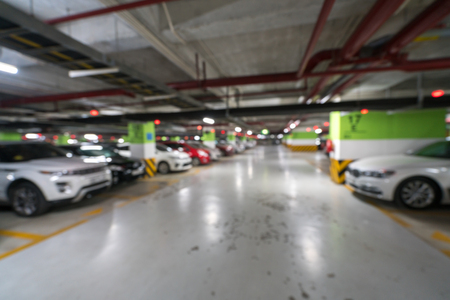 Blurred abstract underground car packingのeditorial素材