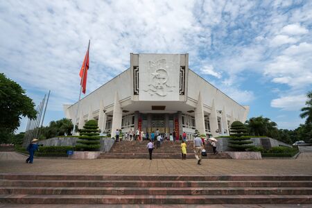 Hanoi, Vietnam - Aug 1, 2017: Ho Chi Minh museum front view in Hanoiのeditorial素材