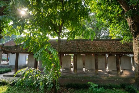 Old buildings in Temper of Literature ( Van Mieu ) - Vietnam first national university, was built in 1070の写真素材