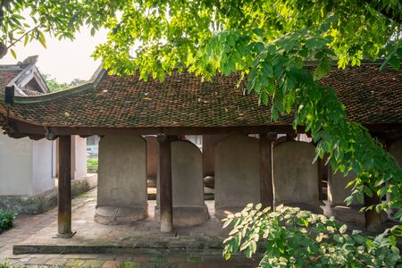 Old buildings in Temper of Literature ( Van Mieu ) - Vietnam first national university, was built in 1070の写真素材
