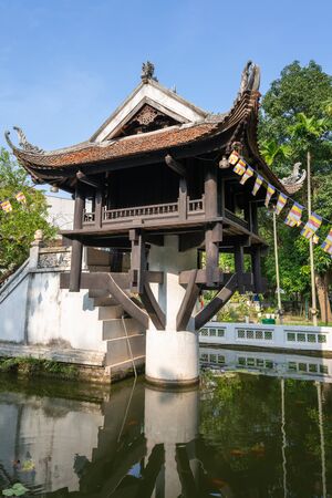 One Pillar pagoda, often used as a symbol for Hanoi, in Hanoi, Vietnamの写真素材