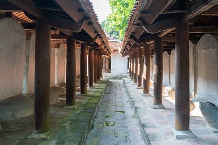 Old buildings in Temper of Literature ( Van Mieu ) - Vietnam first national university, was built in 1070の写真素材