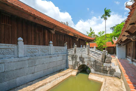 Architecture of But Thap pagoda, the old temple found in 1037 in Thuan Thanh, Bac Ninh, Vietnam.の写真素材