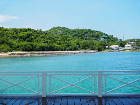 view of the sea from a balconyの写真素材