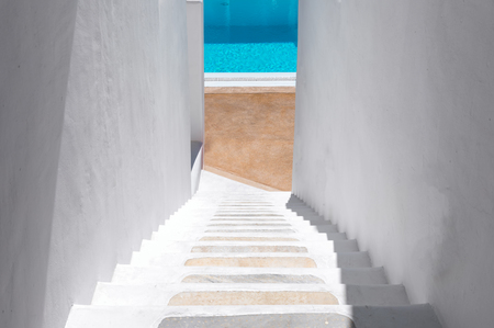 Steps into the pool - Cyclades, Greece