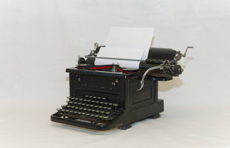 Classic Old typewriter - front/side view