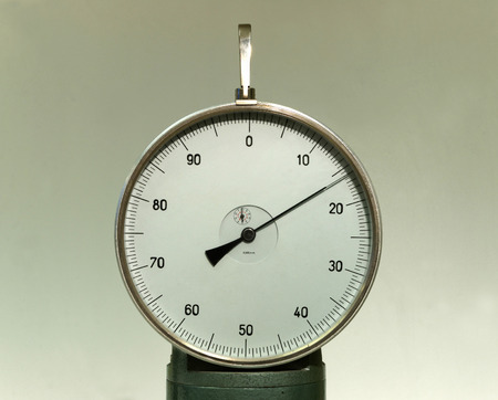 Cicular measurement device with a pointer indicator, retro styleの写真素材