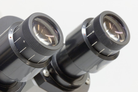 Close-up of microscope ocularの写真素材