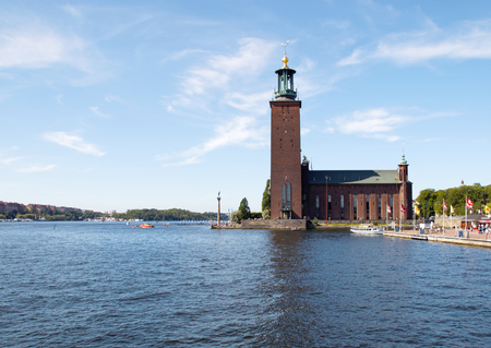 Stockholm city hall in central Stockholm, Sweden. のeditorial素材