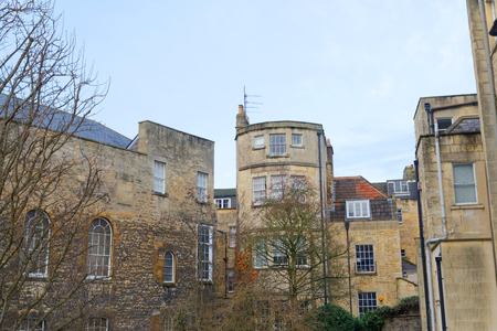 BATH, GREAT BRITAIN - DEC 24, 2018: Typical old Georgian architecture in Bath, UK December 24, 2018 in Bath, Great Britainのeditorial素材
