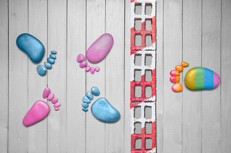 All feet Have the same rightsの写真素材