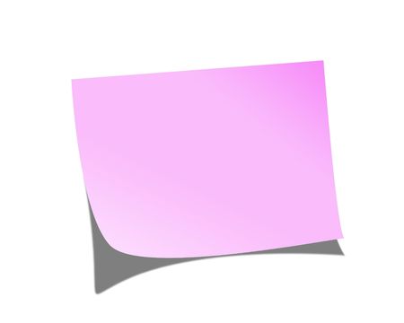 pink post it note on a light backgroundの写真素材