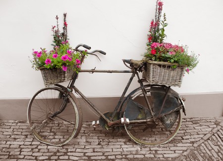 decorated bicycleの写真素材