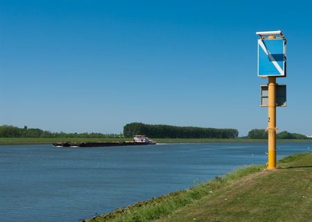 traffic sign for ships in rotterdam, netherlands