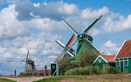 windmills from the Zaanse schans, north of amsterdamのeditorial素材