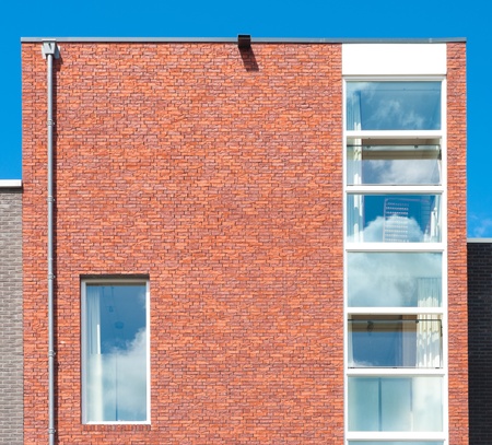 modern newly built house in enschede, netherlandsの写真素材