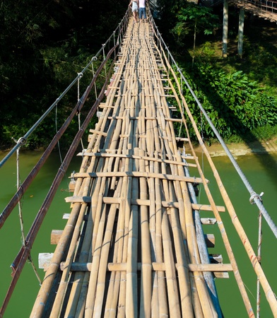 bridge over the Loboc river on Bohol, Philippinesのeditorial素材