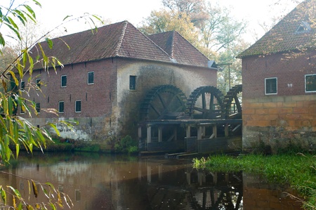 old water powered sawmill in Denekamp, the Netherlandsのeditorial素材