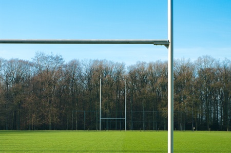 post of a rugby field