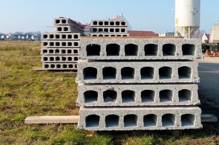 large concrete blocks ready to be usedの写真素材