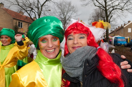 People joining the carnival parade in Oldenzaal, the Netherlandsのeditorial素材
