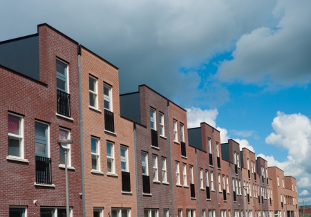 newly build town houses in Almere, Netherlandsのeditorial素材