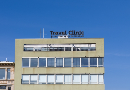 Exterior of the Travel Clinic Rotterdam  Travel Clinic helps persons who are travelling to a  sub  tropical country for a short or long visit or stay のeditorial素材