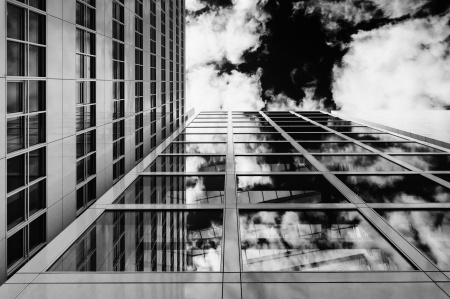 exterior of a modern office buildingのeditorial素材