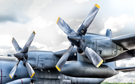 hdr image of a military transportation plane