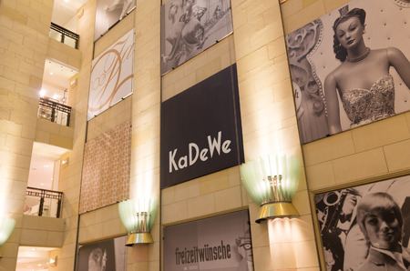 interior of the famous 'kaufhaus des westens' (KaDeWe) in Berlin. KaDeWe is the second-largest department store in Europe and employs 2400 employeesのeditorial素材