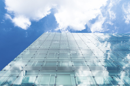 exterior of a modern office building in Almere, netherlands. It is the youngest and fastest growing city in the country, founded around 1975.のeditorial素材
