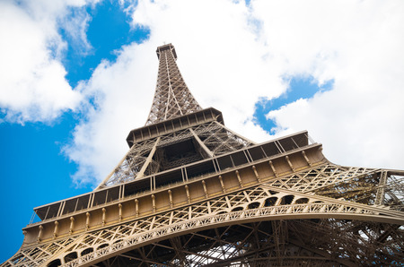 Low angle view of the eiffel tower in paris