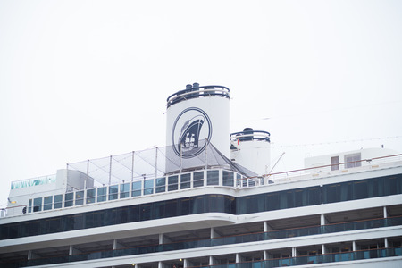 ROTTERDAM, NETHERLANDS - MAY 14, 2016: Passenger ship the "MS rotterdam", a 4 star-plus cruise ship of the Holland America Lineのeditorial素材