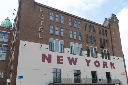 ROTTERDAM, NETHERLANDS - MAY 14, 2016:  Hotel New York exterior, the former head quarters of the Holland America Lineのeditorial素材