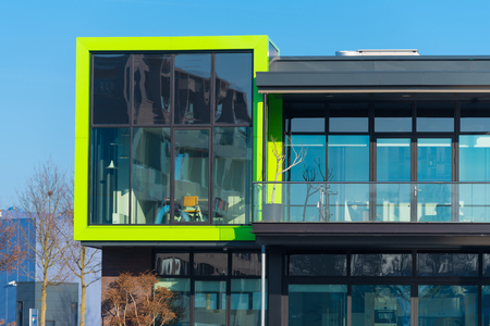 exterior of a modern office buiding in the netherlandsのeditorial素材