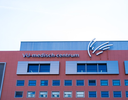 AMSTERDAM,  NETHERLANDS - MARCH 25, 2017: Exterior of the VU (free university) medical center, a teaching and research university in the dutch capitalのeditorial素材