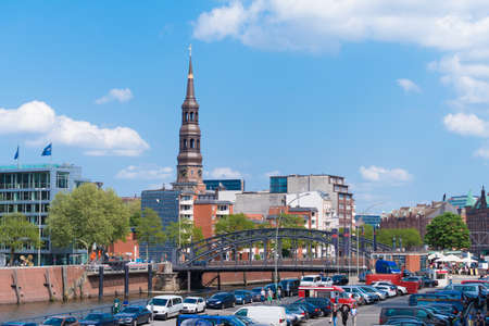 Historic St. Catherine's Church is one of the five principal Lutheran churches of Hamburg, Germanyのeditorial素材