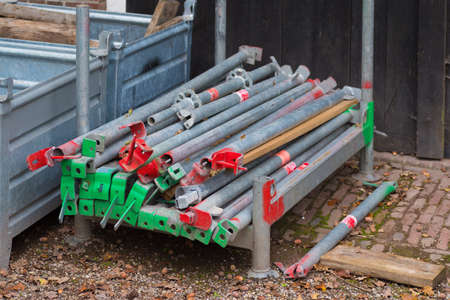 scaffolding tubes ready to be tramsported