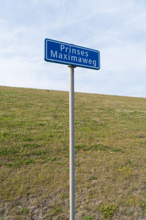 street name sign, named after the Dutch princess Maximaの写真素材