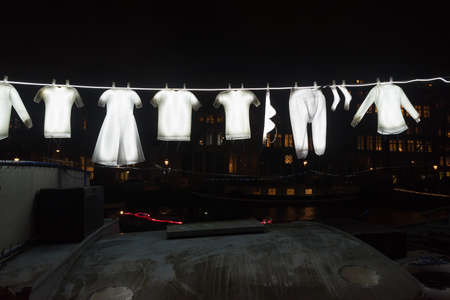 AMSTERDAM - DECEMBER 14, 2019: Every year, artists from all over the world create light artworks...