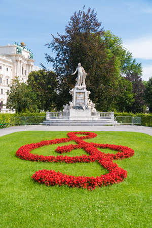 he Mozart Monument ( German: Mozart-Denkmal) is a monument located in the Burggarten in the city center of Vienna, Austria since 1953. It is dedicated to composer Wolfgang Amadeus Mozart (1756-1791).のeditorial素材